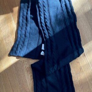 NWT Black Sezane Simon Scarf Wool Cashmere Viscose Blend